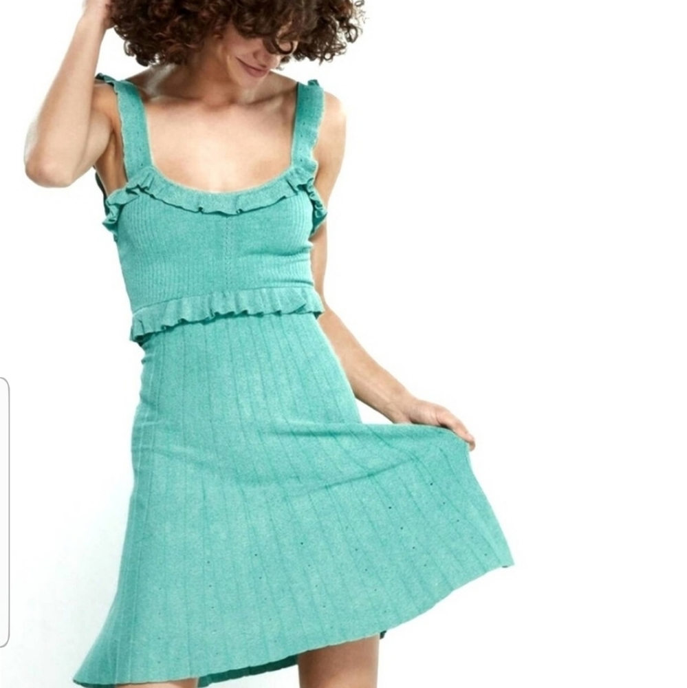 John + Jenn Knit Ruffled Dress, Size L